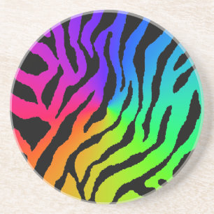 Dessous De Verre En Grès Corey Tiger 80s Rétro Rayures de Tigre