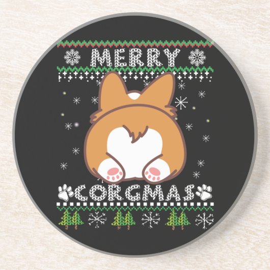 Dessous De Verre En Grès Corgi (Devant)