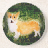 Dessous De Verre En Grès Corgi petit chien mignon (Devant)