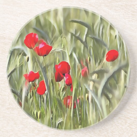 Dessous De Verre En Grès Corn Poppies (Devant)