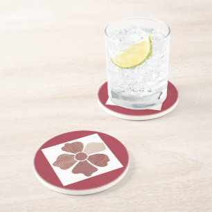 Dessous De Verre En Grès Correspondre N'Importe Quelle Fleur De Collage De
