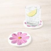 Dessous De Verre En Grès Cosmos roses (Côté)