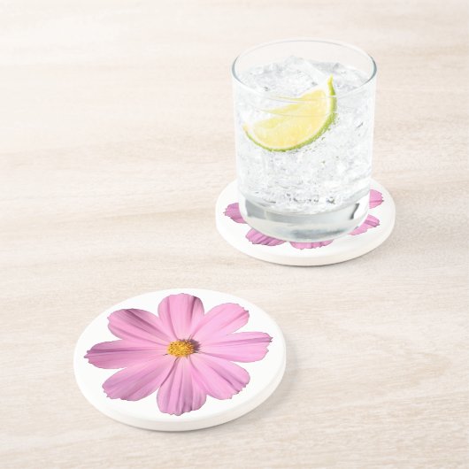 Dessous De Verre En Grès Cosmos roses (Côté)