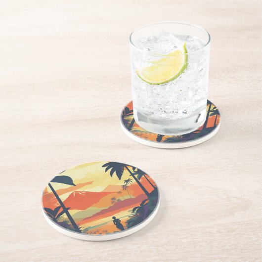 DESSOUS DE VERRE EN GRÈS COSTA RICA #2 (Côté)