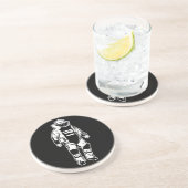 Dessous De Verre En Grès Costume de bombe (Côté)