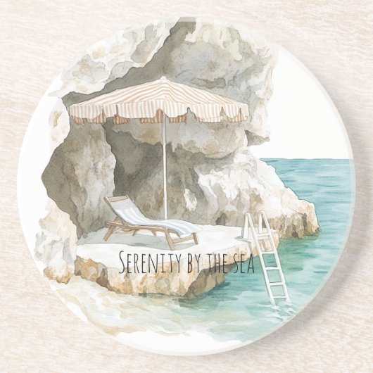 Dessous De Verre En Grès Côte océanique italienne de Sicile (Devant)