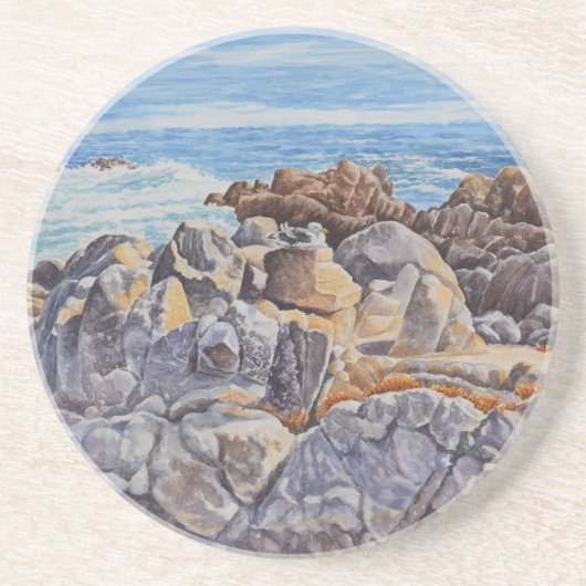 Dessous De Verre En Grès Côte rocheuse de Monterey (Devant)