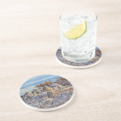 Dessous De Verre En Grès Côte rocheuse de Monterey (Côté)