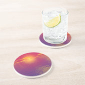Dessous De Verre En Grès coucher de soleil (Côté)