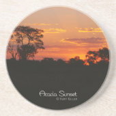 Dessous De Verre En Grès Coucher de soleil Acacia (Devant)