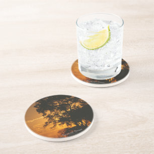 Dessous De Verre En Grès Coucher de soleil de Savannah