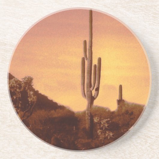 Dessous De Verre En Grès coucher de soleil de Sonoran (Devant)