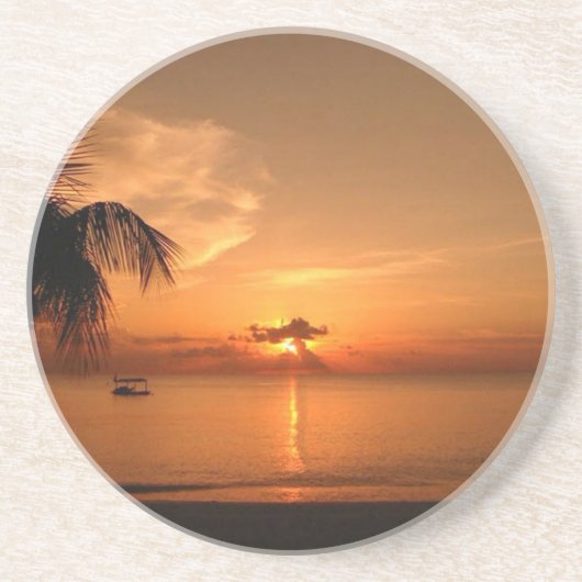 Dessous De Verre En Grès Coucher de soleil d'été (Devant)