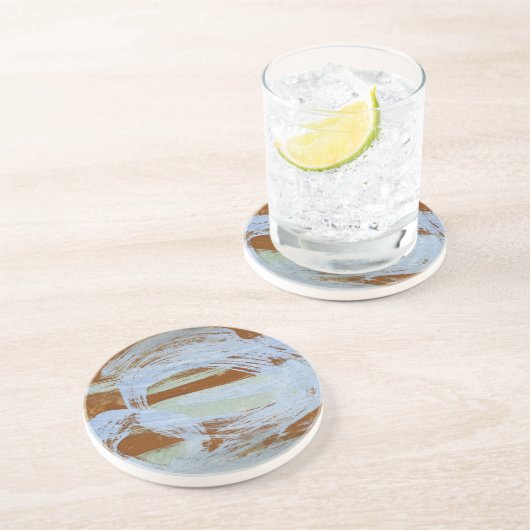 Dessous De Verre En Grès Coucher de soleil du port (Côté)