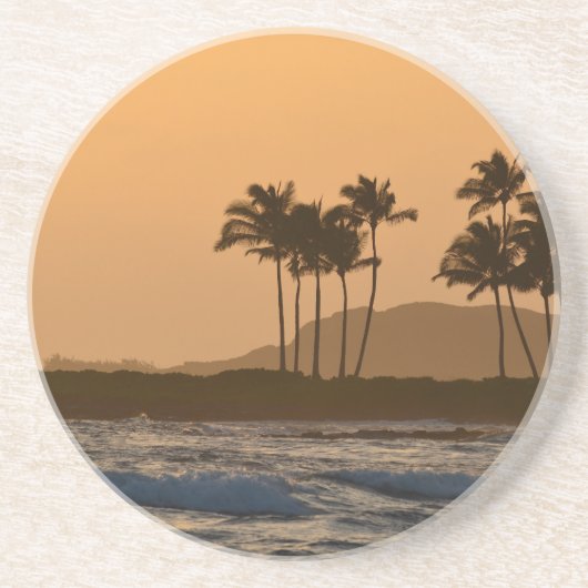 Dessous De Verre En Grès Coucher de soleil sur Kauai (Devant)
