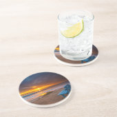 Dessous De Verre En Grès Coucher de soleil sur l'océan Pacifique (Côté)