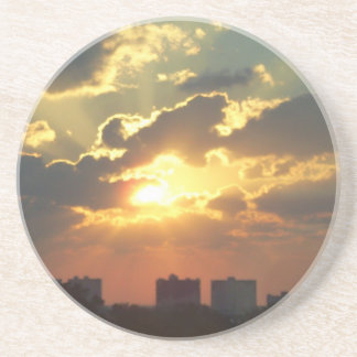 Dessous De Verre En Grès Coucher du soleil