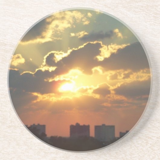 Dessous De Verre En Grès Coucher du soleil (Devant)