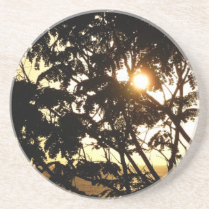 Dessous De Verre En Grès Coucher du soleil à travers les arbres I Photograp