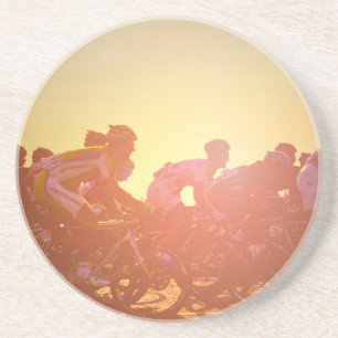 Dessous De Verre En Grès Coucher du soleil de Tour de France