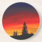 Dessous De Verre En Grès Coucher du soleil de Yellowstone (Devant)