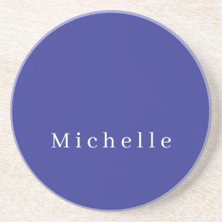 Dessous De Verre En Grès Couleur Bleu Profond Moderne Minimaliste de Nom Pr
