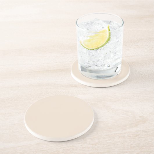 Dessous De Verre En Grès Couleur solide de l'amande (Côté)