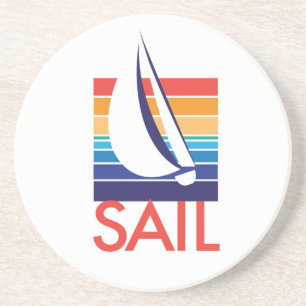 Dessous De Verre En Grès Couleur Square_Sail de bateau