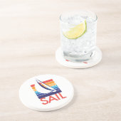 Dessous De Verre En Grès Couleur Square_Sail de bateau (Côté)