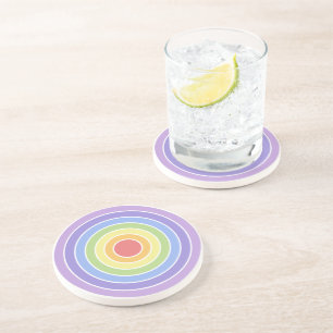 Dessous De Verre En Grès Couleurs arc-en-ciel colorées modernes Motif