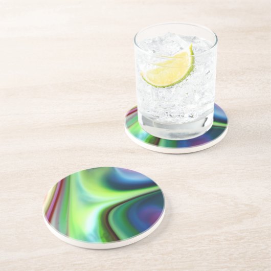 Dessous De Verre En Grès Couleurs liquides (Côté)