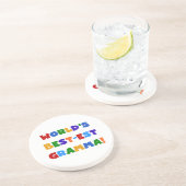 Dessous De Verre En Grès Couleurs lumineuses du Meilleur-est Gramma du (Côté)