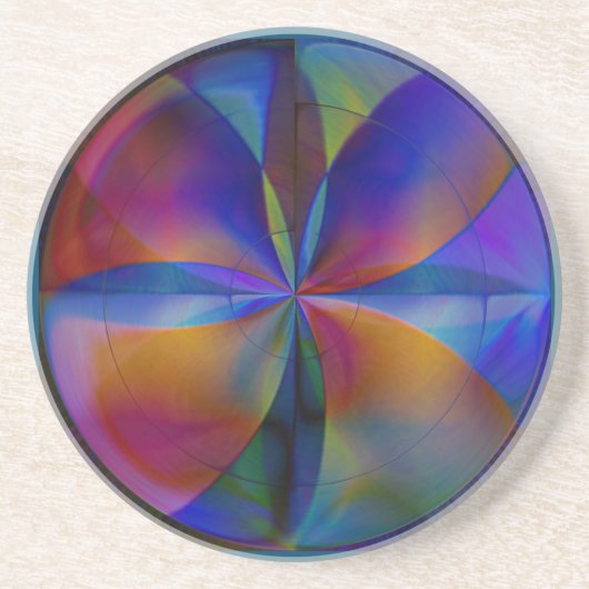 Dessous De Verre En Grès Couleurs papillon (Devant)
