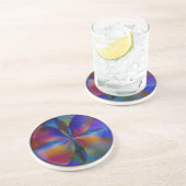 Dessous De Verre En Grès Couleurs papillon (Côté)