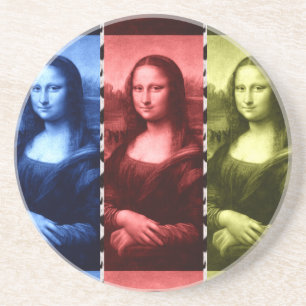 Dessous De Verre En Grès Couleurs primaires Mona Lisa Poster de animal