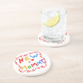 Dessous De Verre En Grès Couleurs primaires Texte Nouveaux cadeaux maman (Côté)