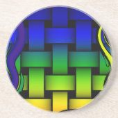 Dessous De Verre En Grès Couleurs tissées (Devant)