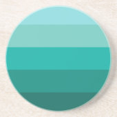 Dessous De Verre En Grès Couleurs vertes rayées (Devant)