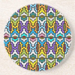 Dessous De Verre En Grès Couleurs vives motif africain