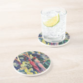 Dessous De Verre En Grès Couple sur la piste forestière par August Macke (Côté)