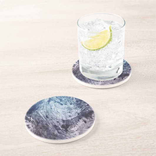 Dessous De Verre En Grès Courants Océaniques De L'Espace (Côté)