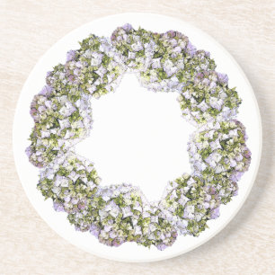 Dessous De Verre En Grès Couronne de Hortensia