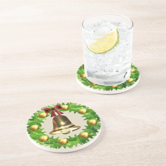 Dessous De Verre En Grès Couronne de Noël (Côté)