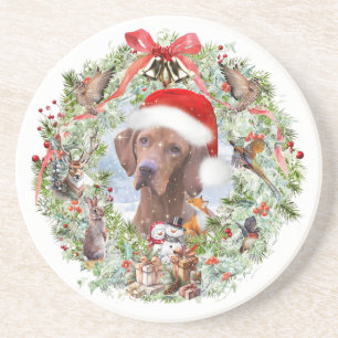 Dessous De Verre En Grès Couronne de Noël de Vizsla en Hongrie