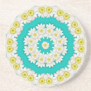 Dessous De Verre En Grès Couronne des marguerites