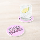 Dessous De Verre En Grès Couronne des princes roses (Côté)