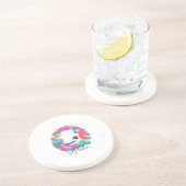 Dessous De Verre En Grès Couronne florale tropicale Aloha (Côté)
