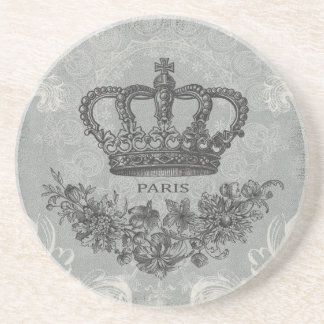 Dessous De Verre En Grès couronne française vintage moderne