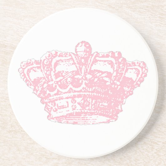 Dessous De Verre En Grès Couronne rose (Devant)
