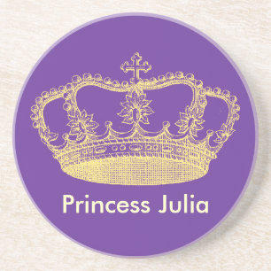 Dessous De Verre En Grès Couronne royale d'or traditionnelle